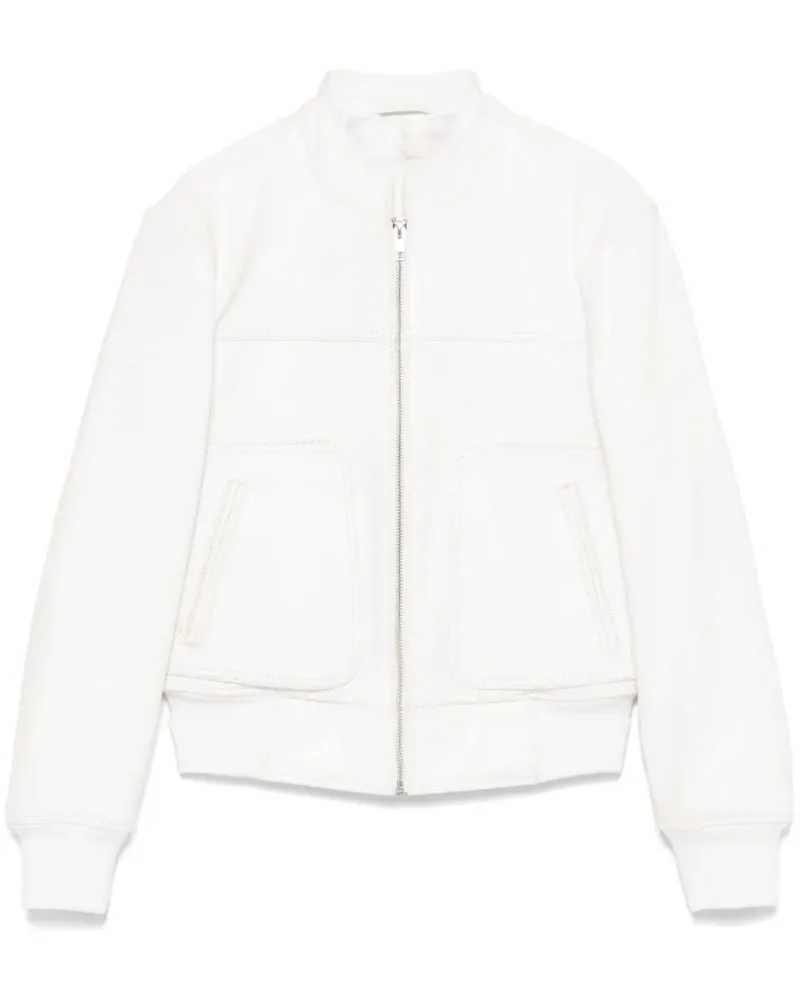 R13 Jacke mit Riss-Effekt - Weiß Weiß