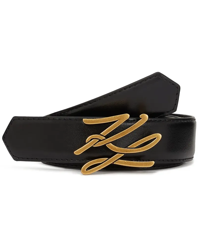 Karl Lagerfeld Mittelgroßer K/Autograph Gürtel - Schwarz Schwarz