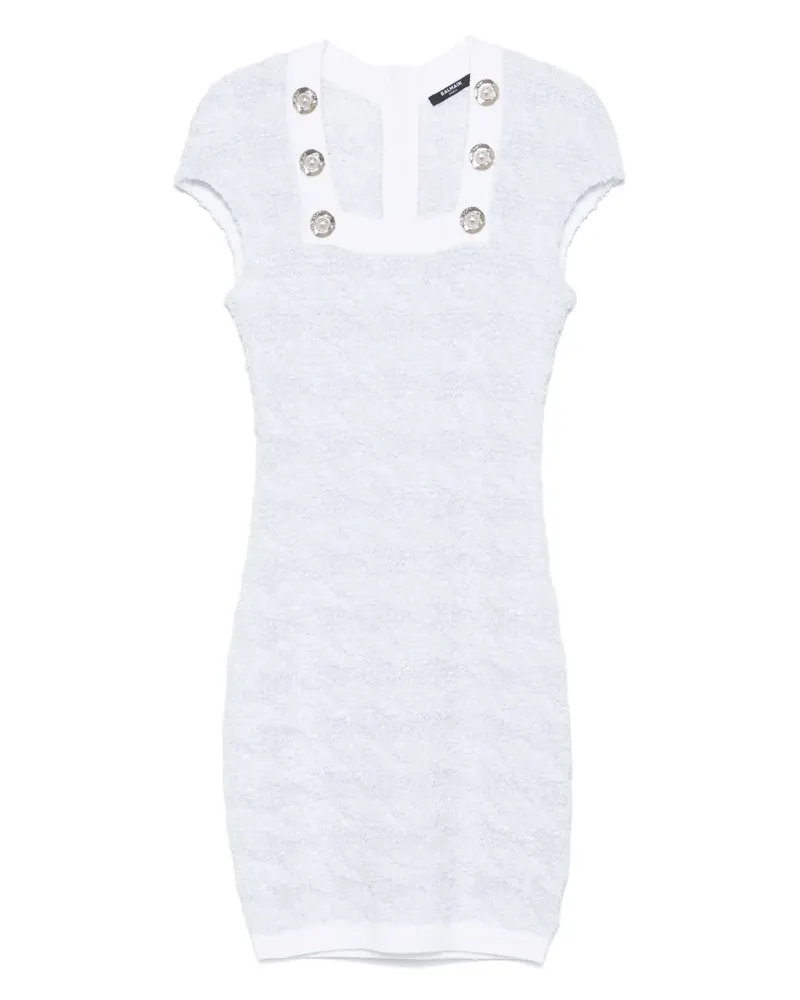 Balmain Minikleid aus Tweed - Blau Blau