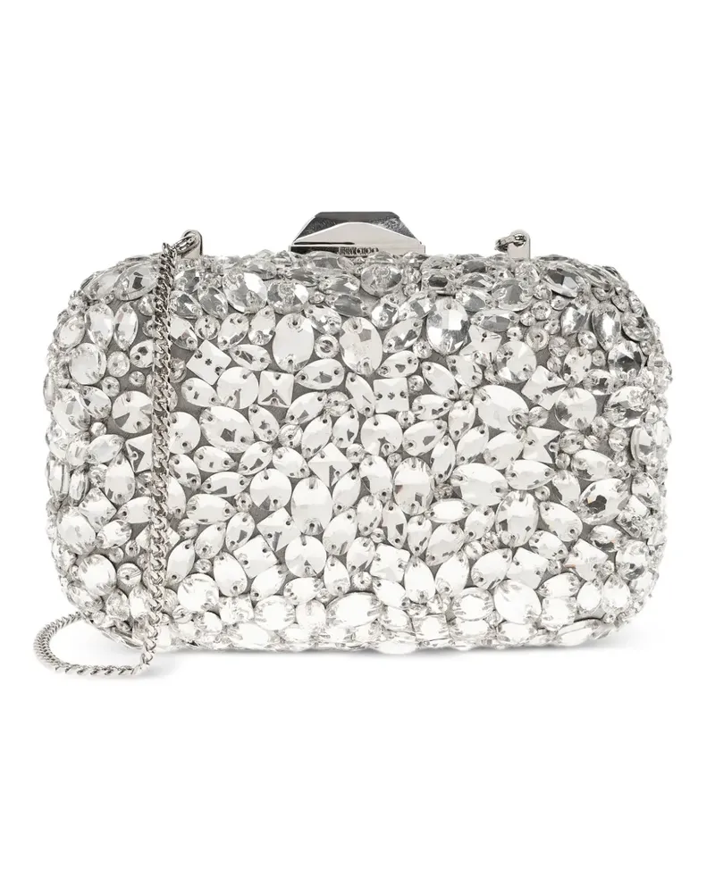 Jimmy Choo Cloud crystal-embellished clutch bag - Silber Silber