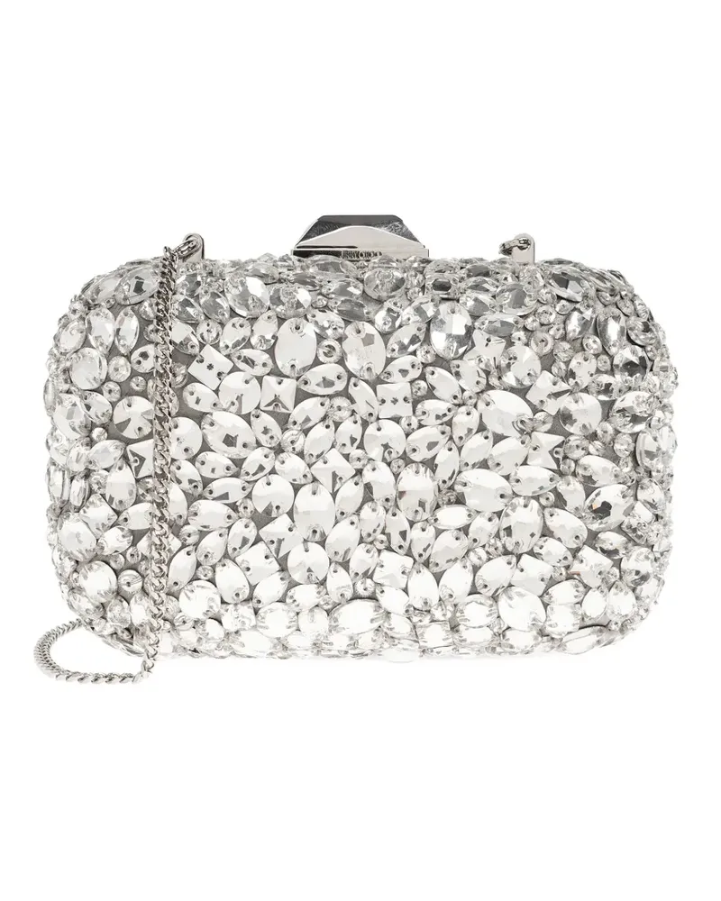 Jimmy Choo Cloud crystal-embellished clutch bag - Silber Silber