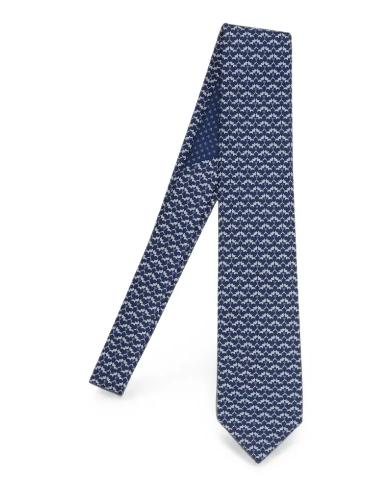 Ferragamo Seidenkrawatte mit Tales-Print - Blau Blau
