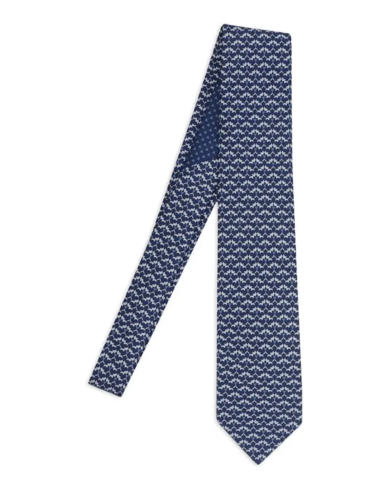 Ferragamo Seidenkrawatte mit Tales-Print - Blau Blau
