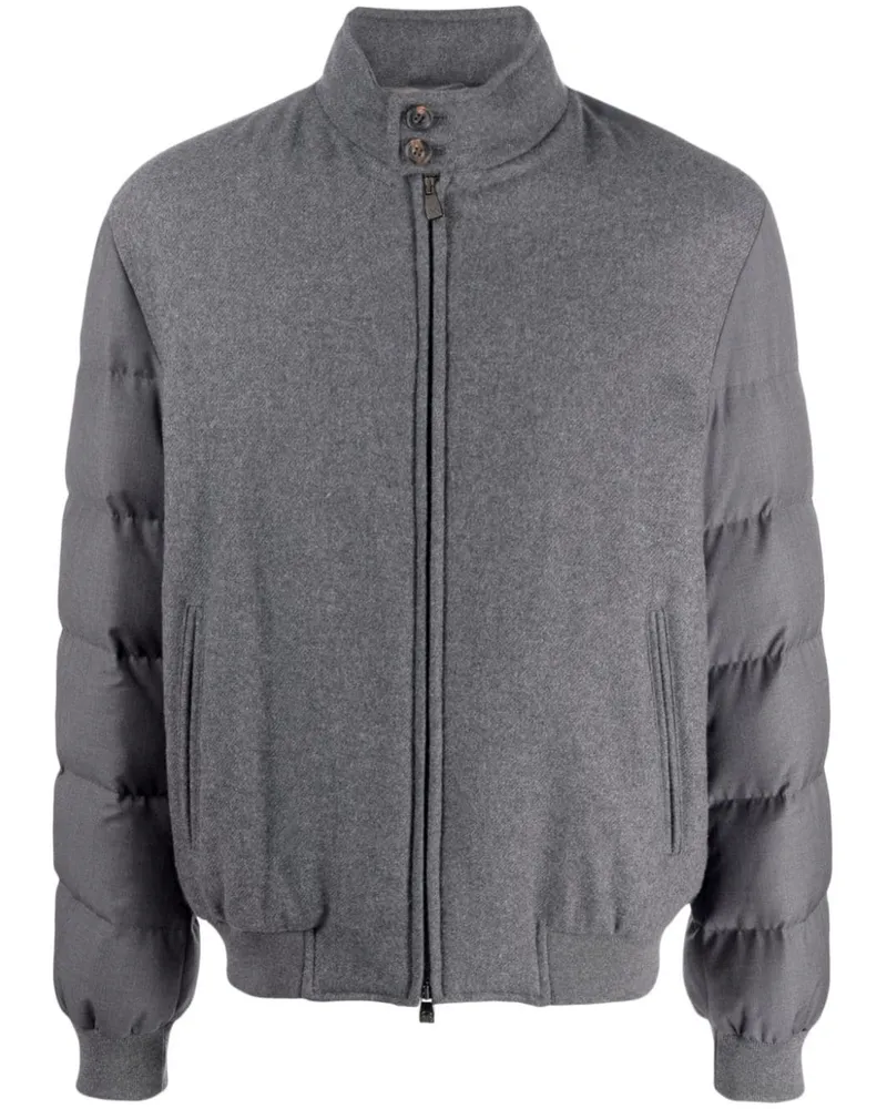 Corneliani Gefütterte Bomberjacke - Grau Grau