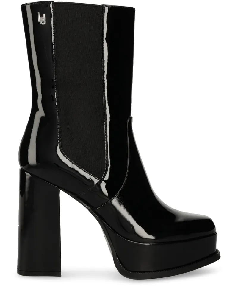 Liu Jo Stiefel aus Lackleder 110mm - Schwarz Schwarz