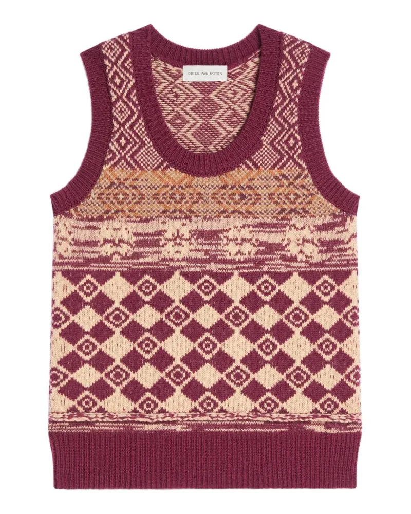 Dries van Noten Pullover aus Jacquard - Violett Violett
