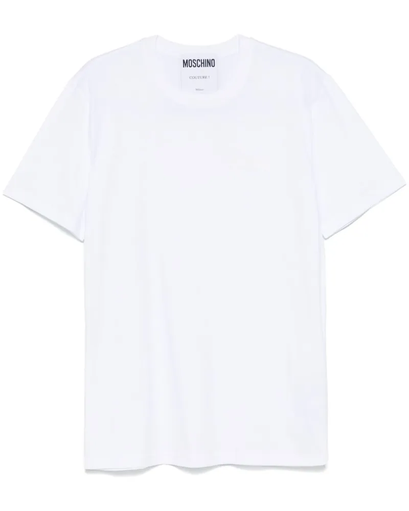 Moschino T-Shirt mit vorstehendem Logo - Weiß Weiß