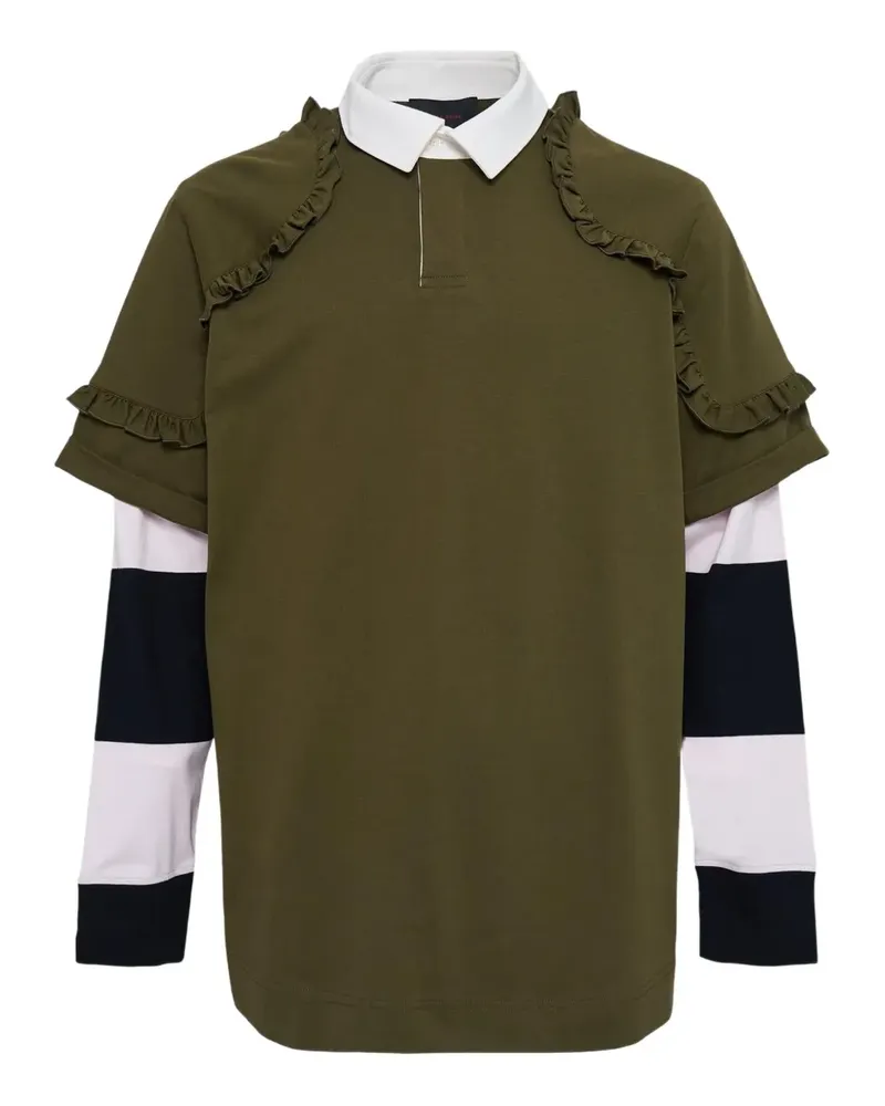 Simone Rocha ruffled polo shirt - Grün Grün