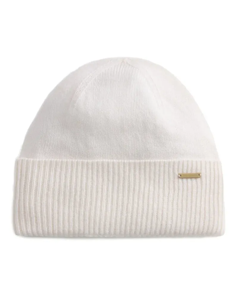 Woolrich ribbed cashmere beanie - Weiß Weiß