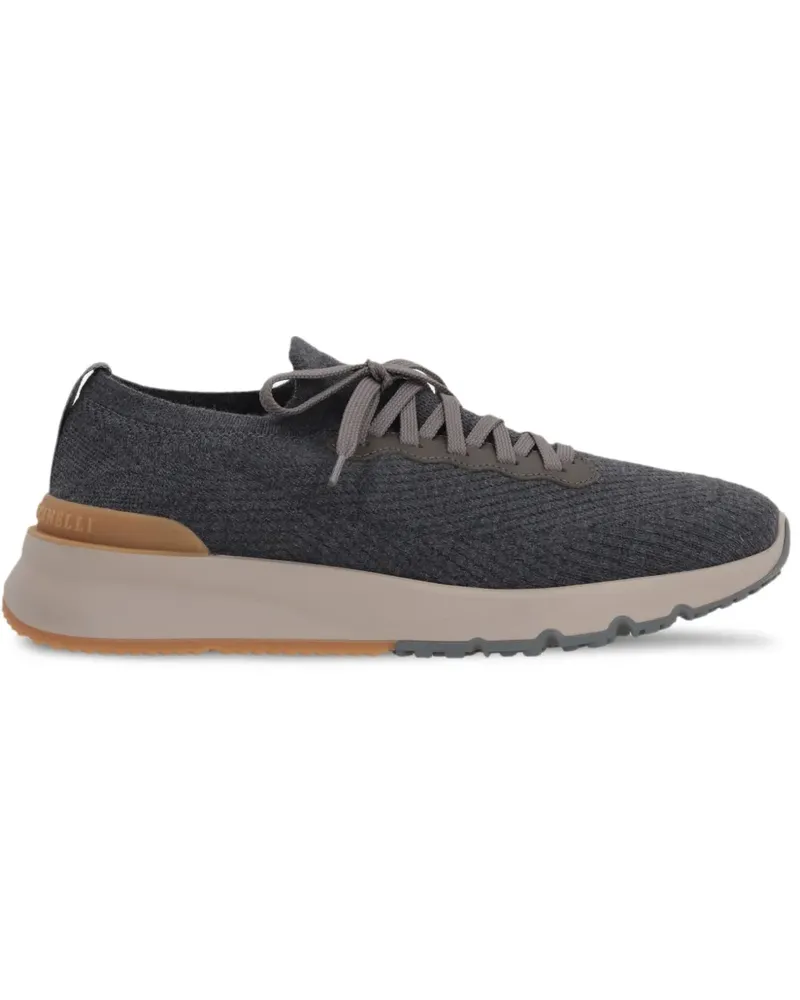 Brunello Cucinelli Sneakers mit gestricktem Obermaterial - Grau Grau
