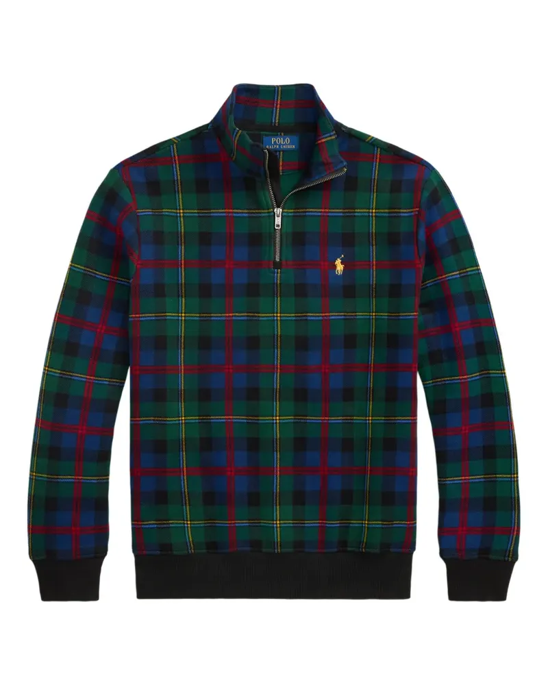 Ralph Lauren tartan-pattern quarter-zip sweater - Grün Grün