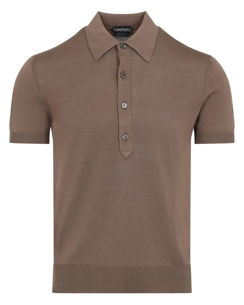 Tom Ford Poloshirt mit kurzen Ärmeln - Braun Braun