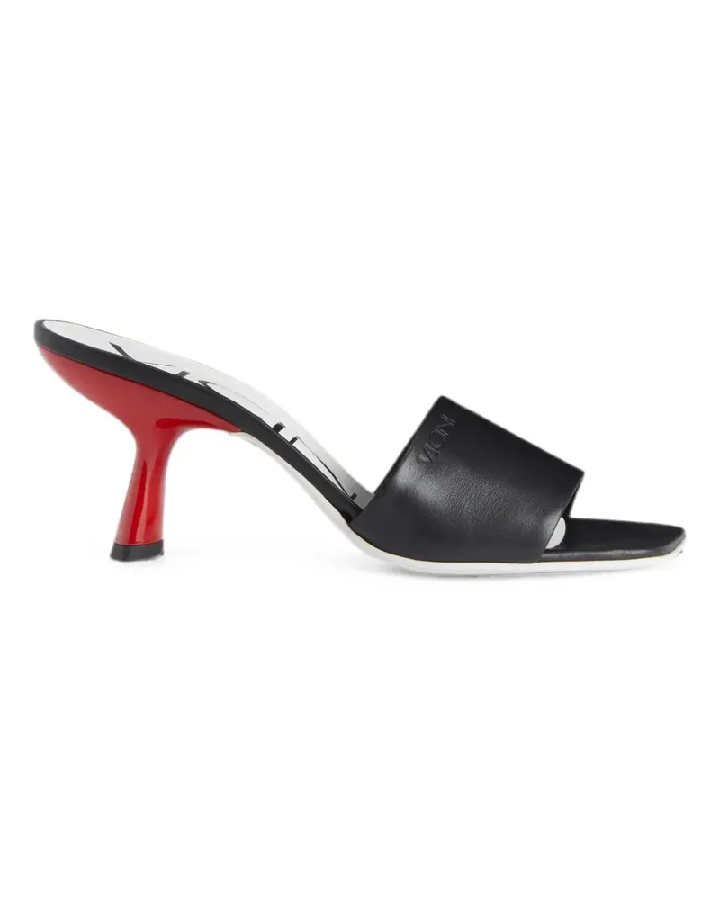 Giuseppe Zanotti sculptural-heel square-toe mules - Schwarz Schwarz