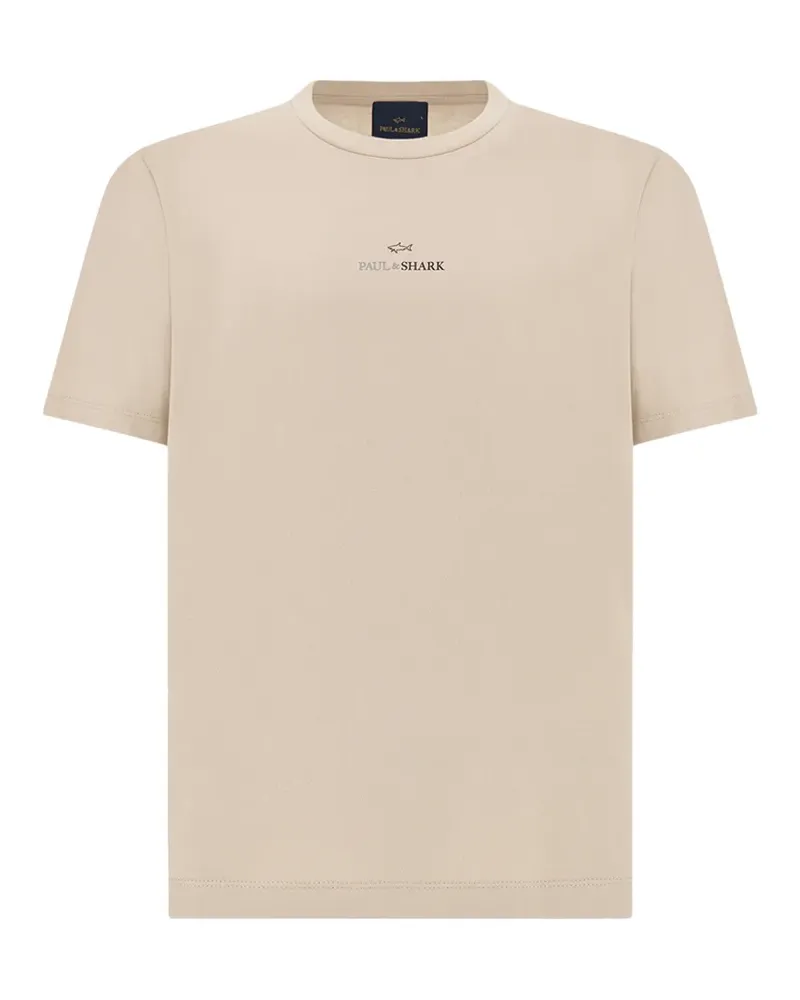 Paul & Shark print cotton jersey T-shirt - Nude Nude