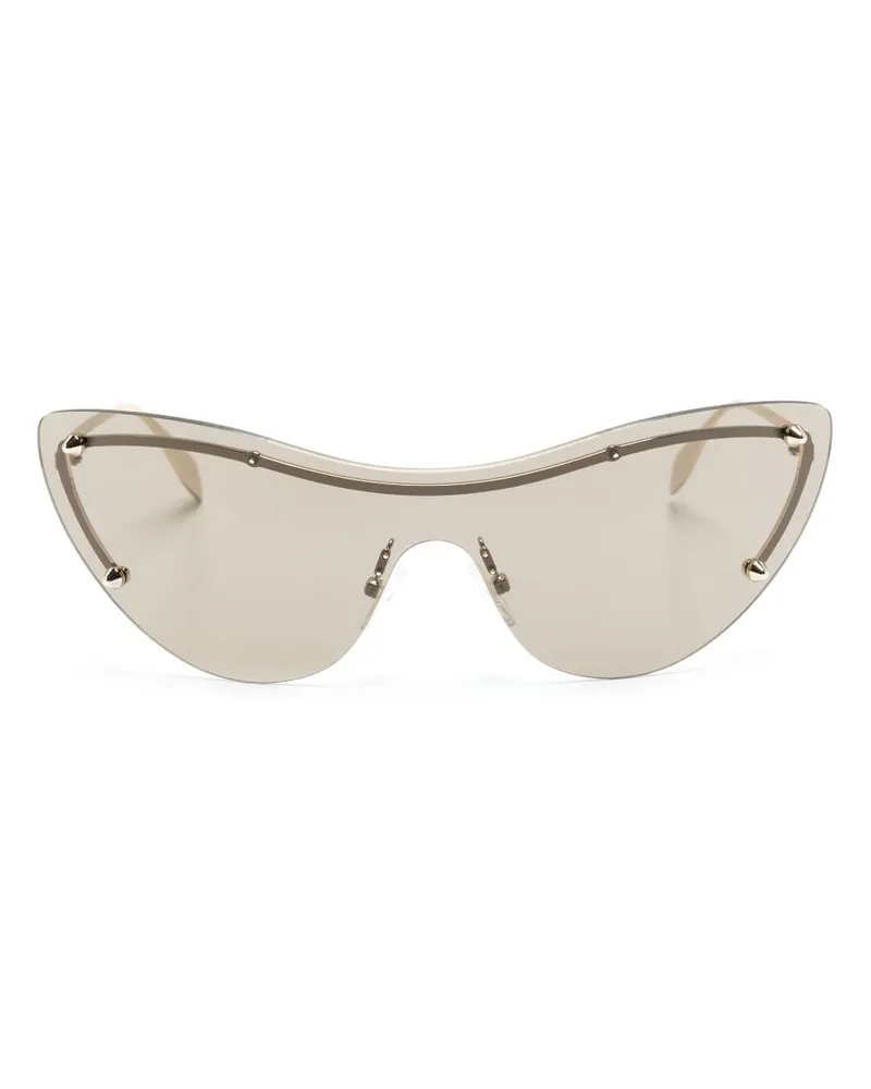 Alexander McQueen Cat-Eye-Sonnenbrille mit spitzen Nieten Gold