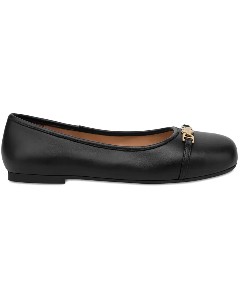 Moschino Ballerinas mit Herz-Schild - Schwarz Schwarz