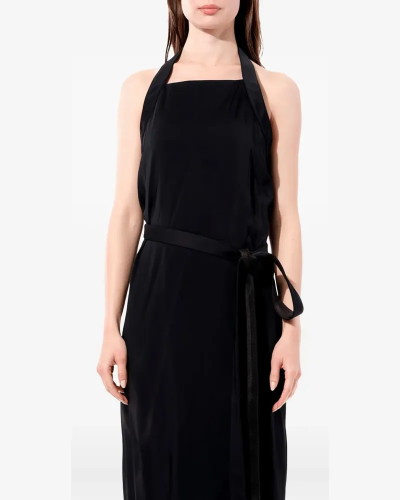 Balenciaga belted halterneck maxi dress - Schwarz Schwarz