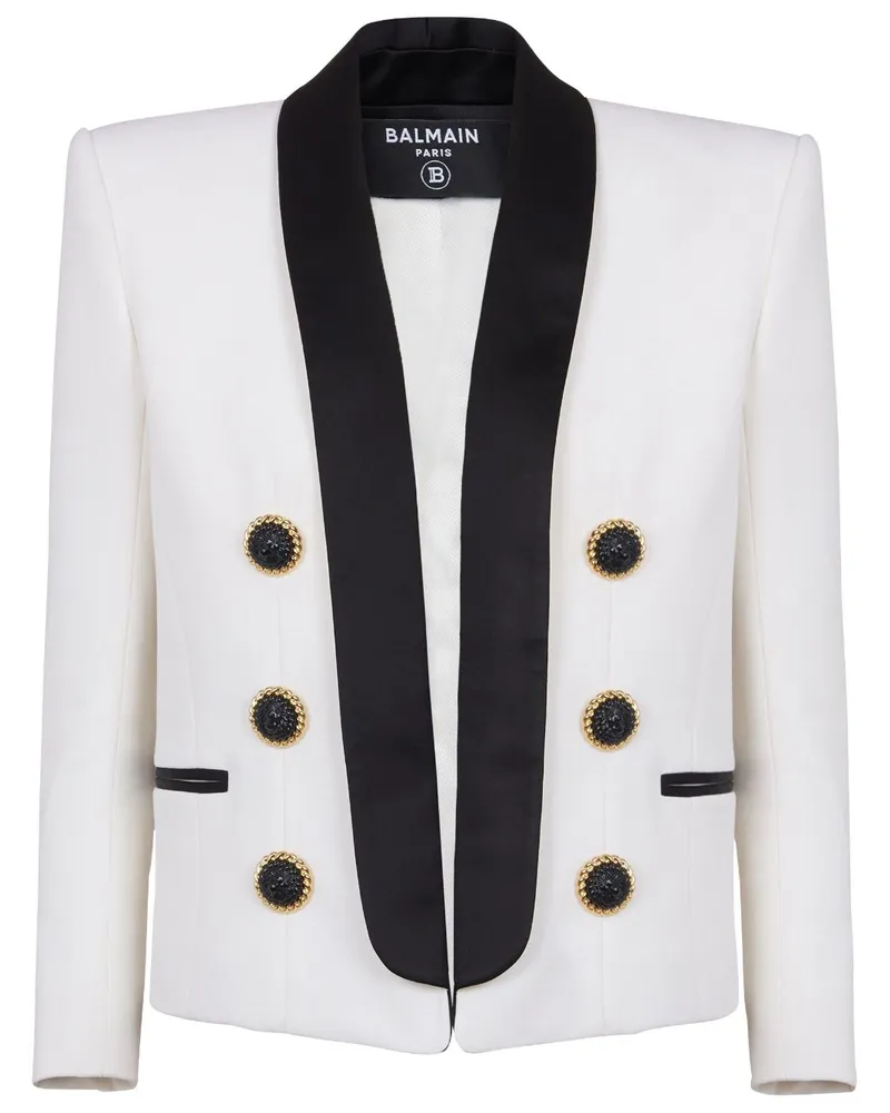Balmain Offenes Sakko - Weiß Weiß