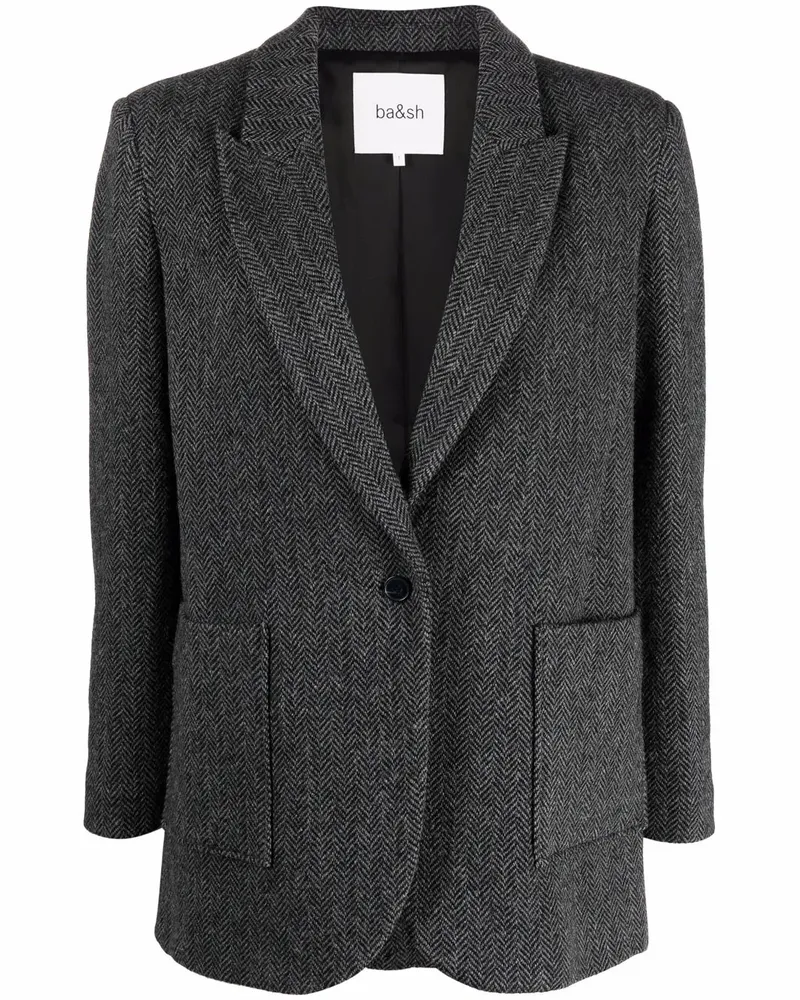 ba&sh Einreihiger Blazer - Grau Grau