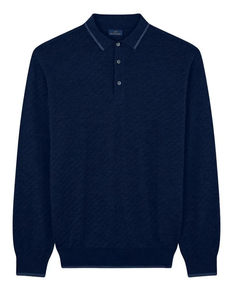 Paul & Shark Langärmeliges Poloshirt - Blau Blau