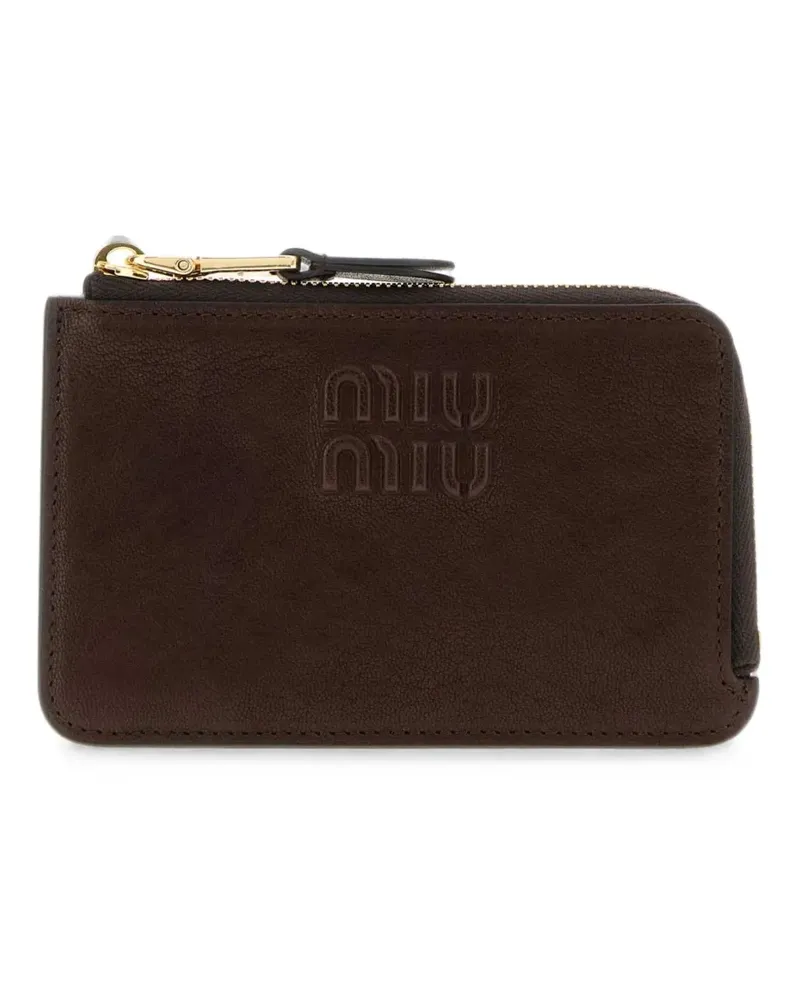 Miu Miu Kartenetui aus Nappaleder - Braun Braun