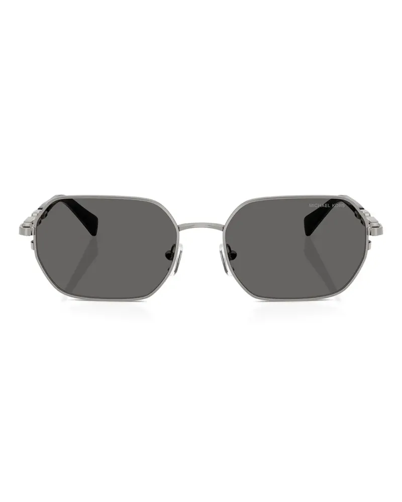 Michael Kors Geometrische Sonnenbrille mit Kette - Silber Silber