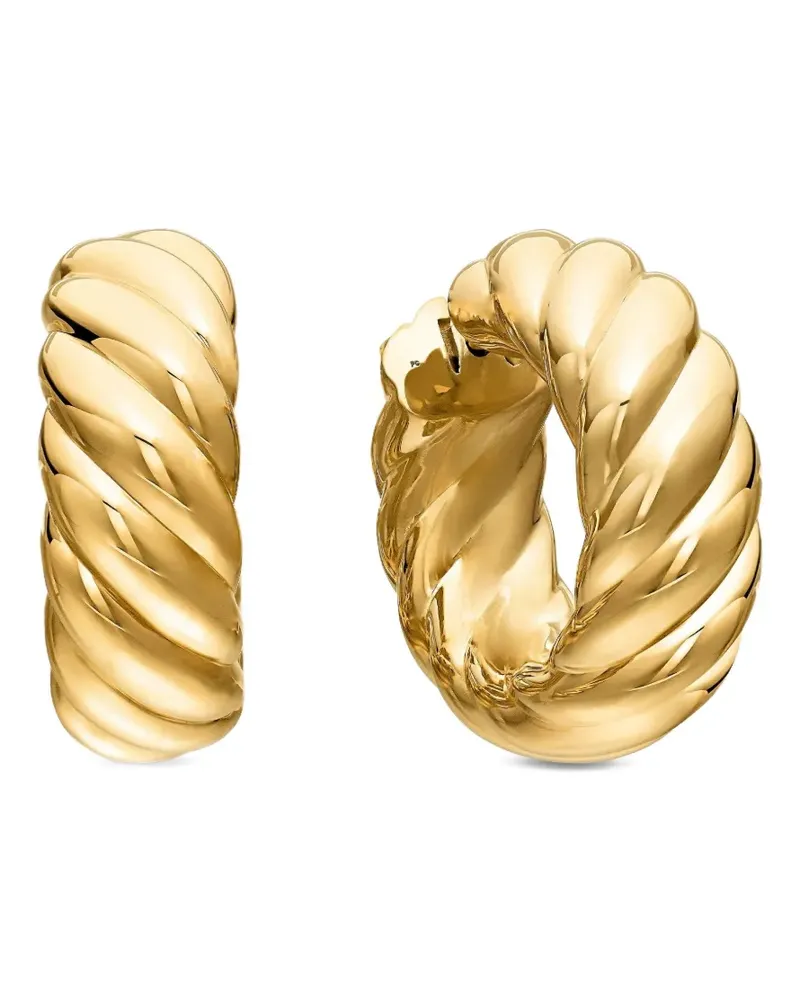 David Yurman 18kt Sculpted Cable Gelbgoldcreolen 25mm Gold