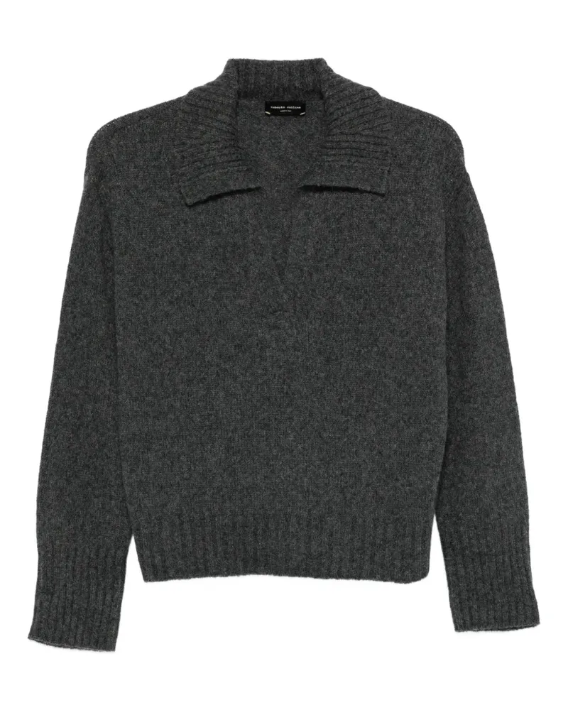 Roberto Collina mélange-effect polo jumper - Grau Grau