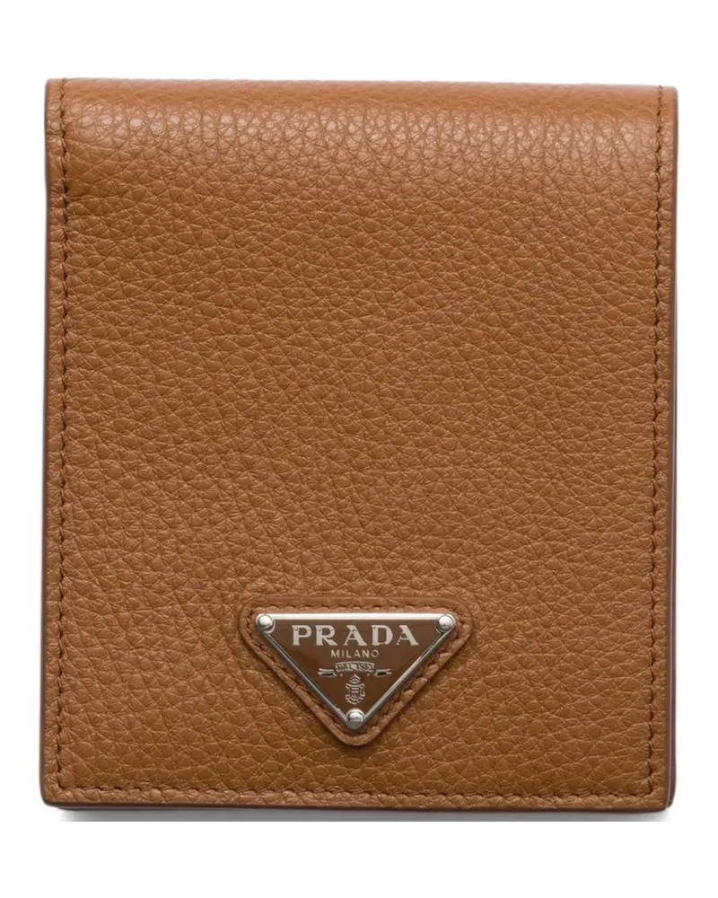 Prada Strukturiertes Portemonnaie - Braun Braun