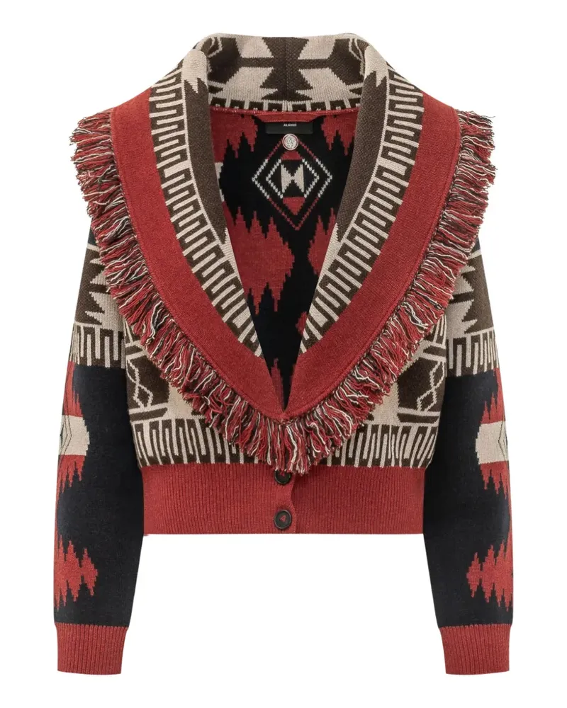 Alanui Icon Cardigan mit Fransensaum - Rot Rot