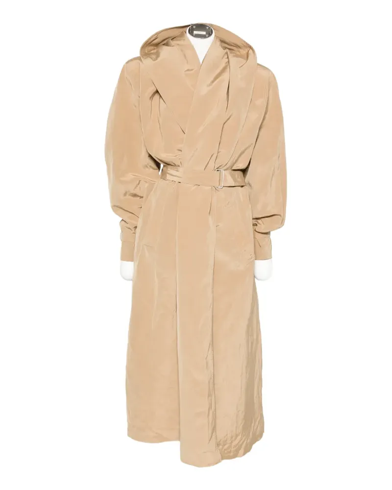 Magda Butrym belted hooded coat - Nude Nude