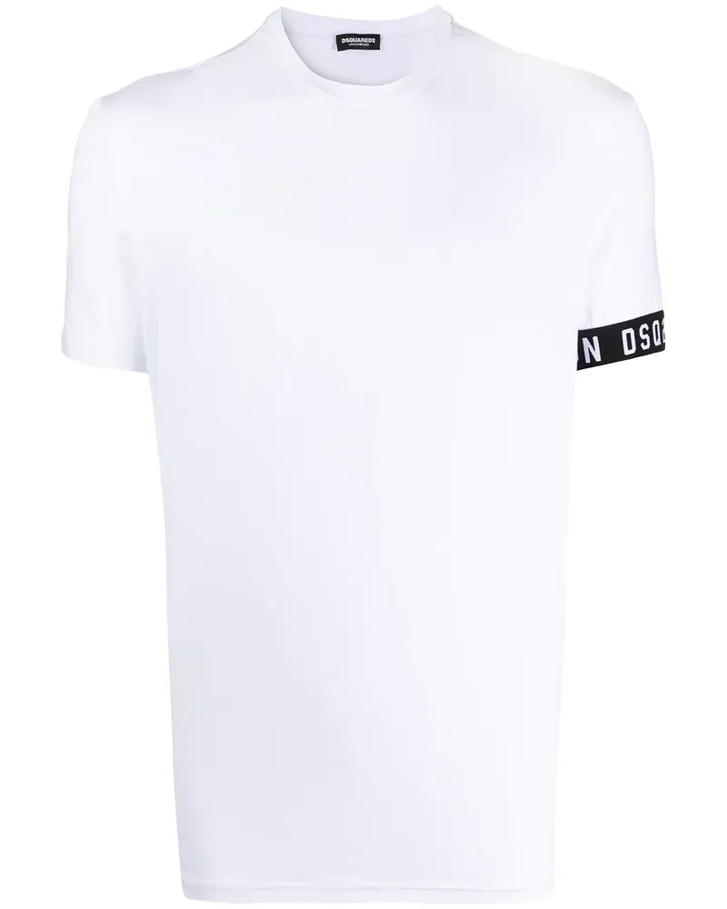 Dsquared2 T-Shirt mit Logo-Besatz - Weiß Weiß