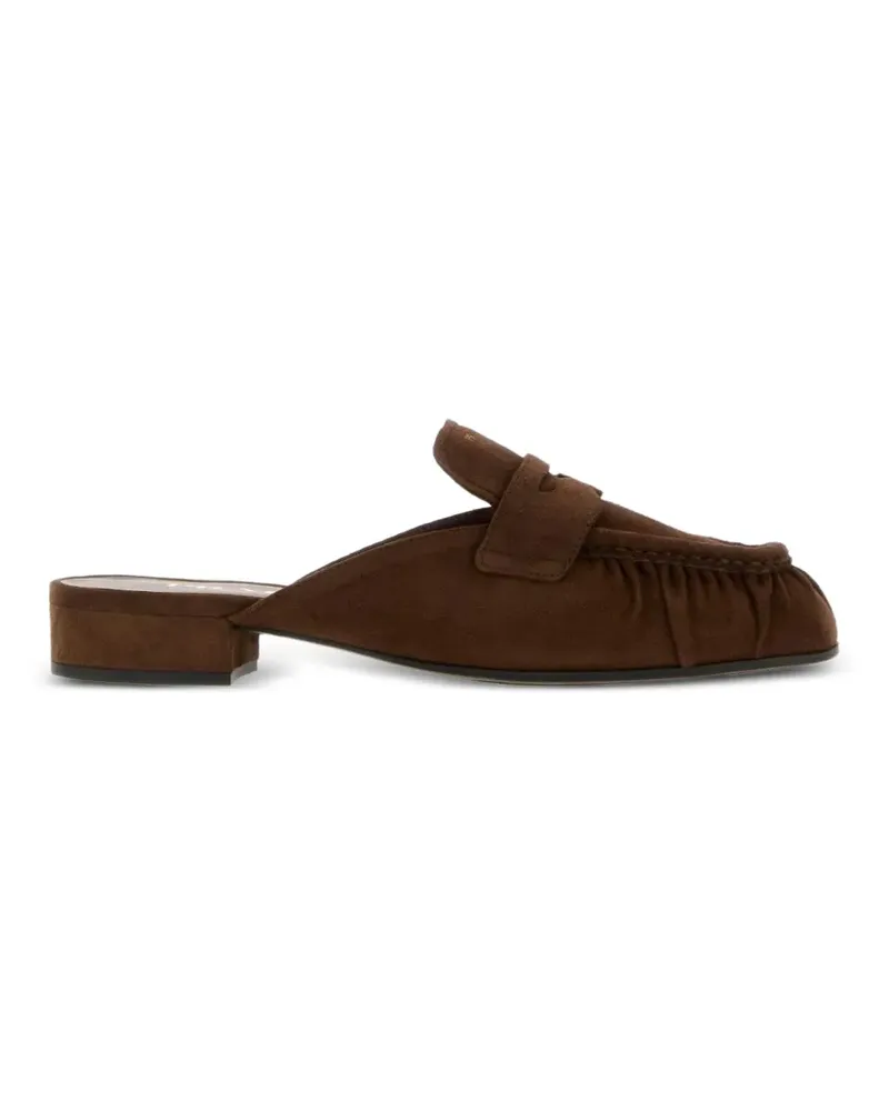 Prada Geraffte Penny-Loafer - Braun Braun