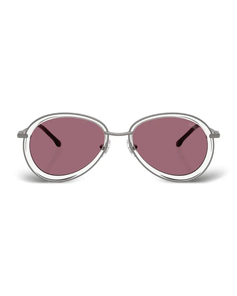 Diesel Sonnenbrille mit rundem Gestell - Grau Grau