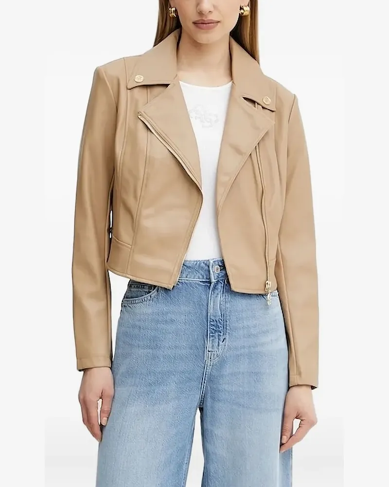 Guess Klassische Bikerjacke - Nude Nude