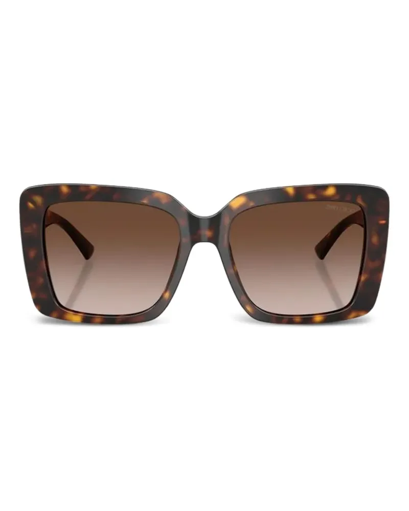 Jimmy Choo Oversized-Sonnenbrille in Schildpattoptik - Braun Braun