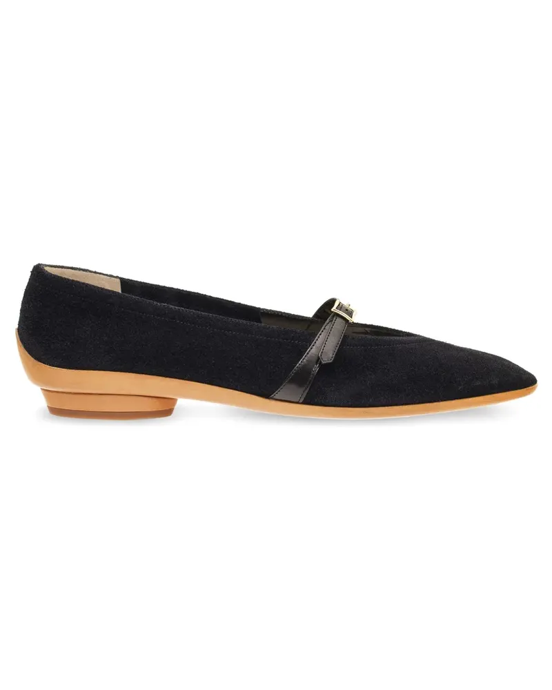 Ferragamo Audrey 1954 Ballerinas aus Wildleder - Schwarz Schwarz