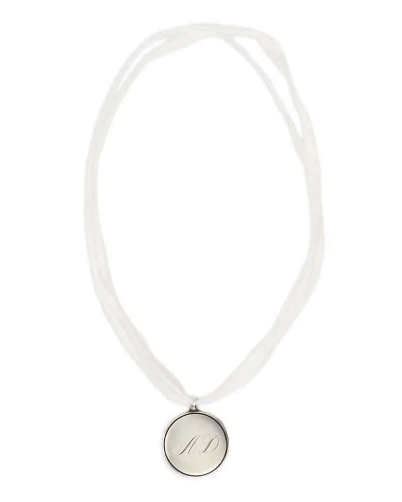 Ann Demeulemeester monogram pendant necklace - Silber Silber