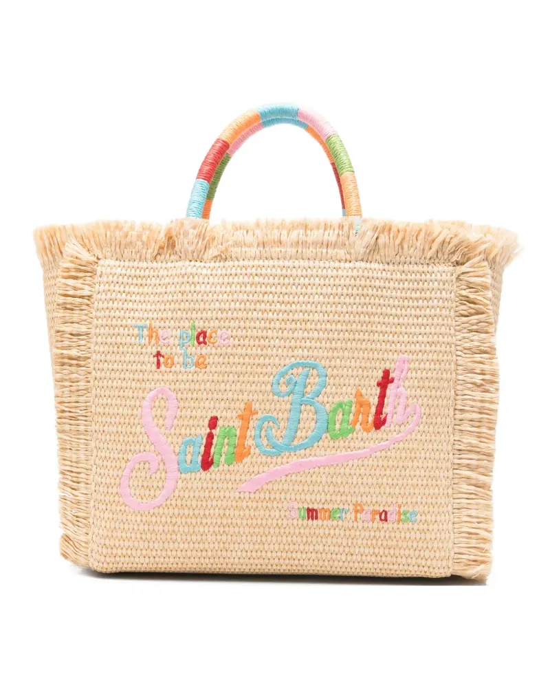 MC2 Saint Barth Bestickte Colette Tote Bag mit Fransen - Nude Nude