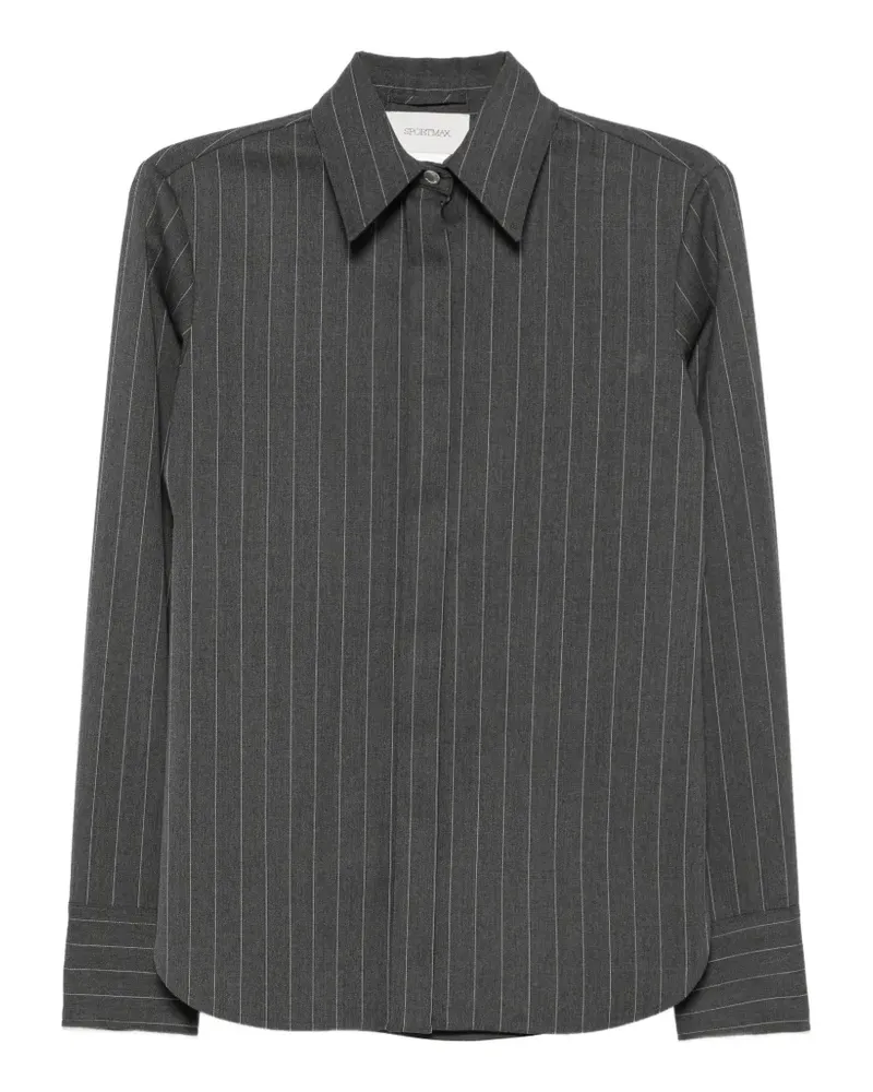 SPORTMAX Hemd mit Nadelstreifen - Grau Grau