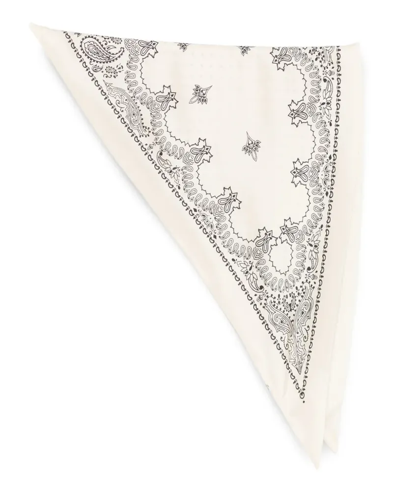 CENERE GB paisley-print silk scarf - Nude Nude