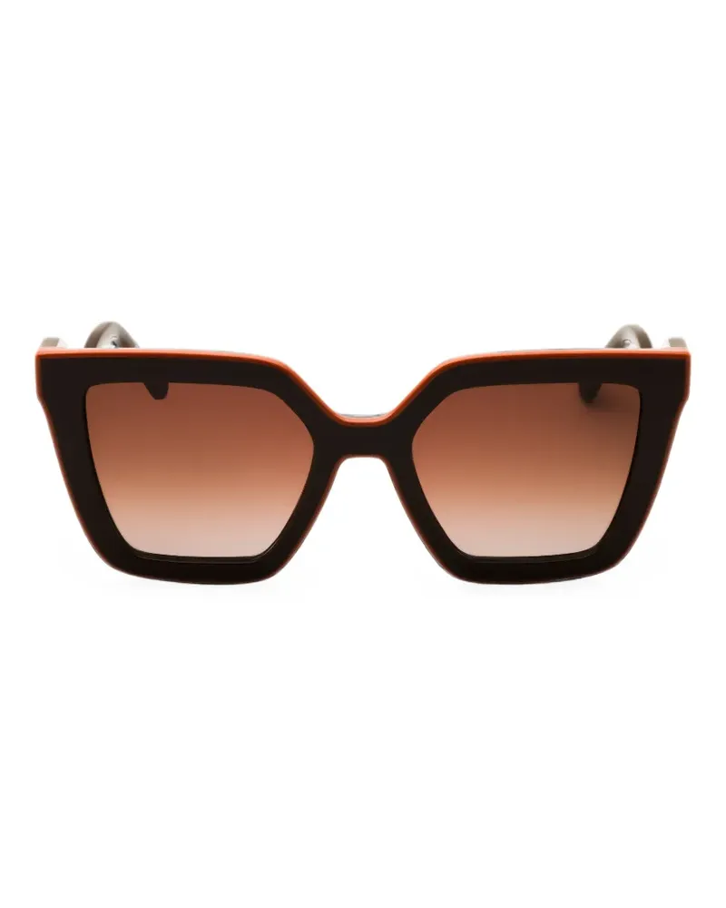 Longchamp cat-eye wavy-arm sunglasses - Schwarz Schwarz
