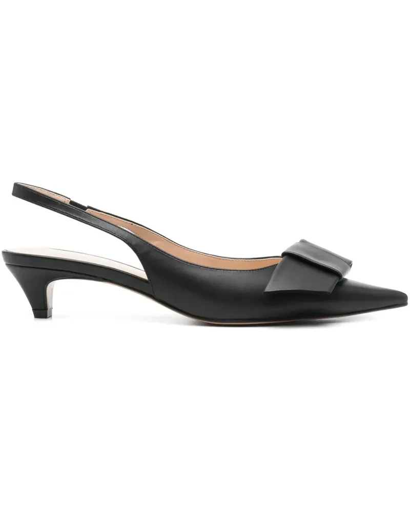 Twin-Set Slingback-Pumps mit Schleife 40mm - Schwarz Schwarz