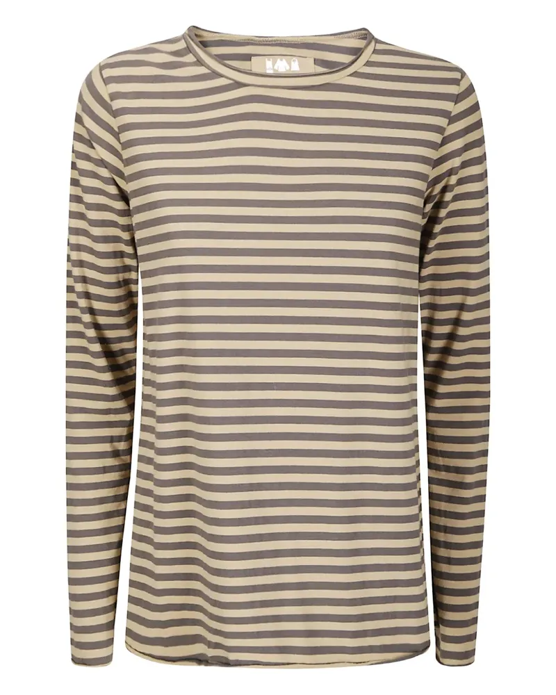 LABO.ART Gestreiftes Langarmshirt - Braun Braun