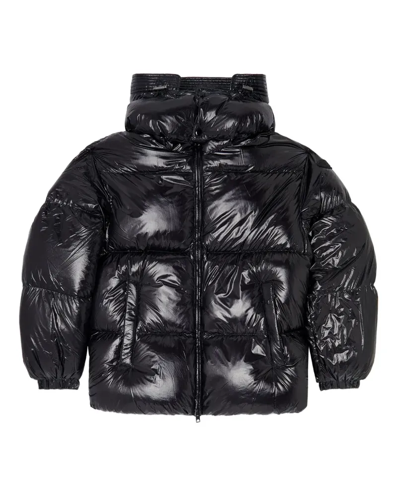 Diesel down puffer jacket with detachable hood - Schwarz Schwarz