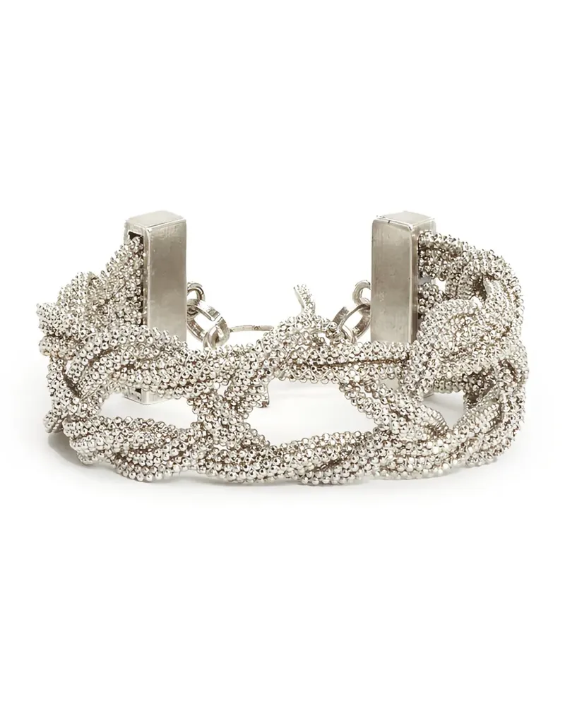 Fabiana Filippi braided chain bracelet - Silber Silber