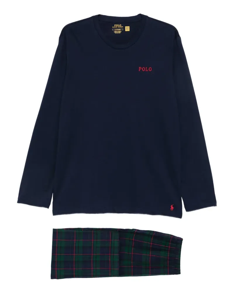 Ralph Lauren Pyjama mit Logo-Stickerei - Blau Blau
