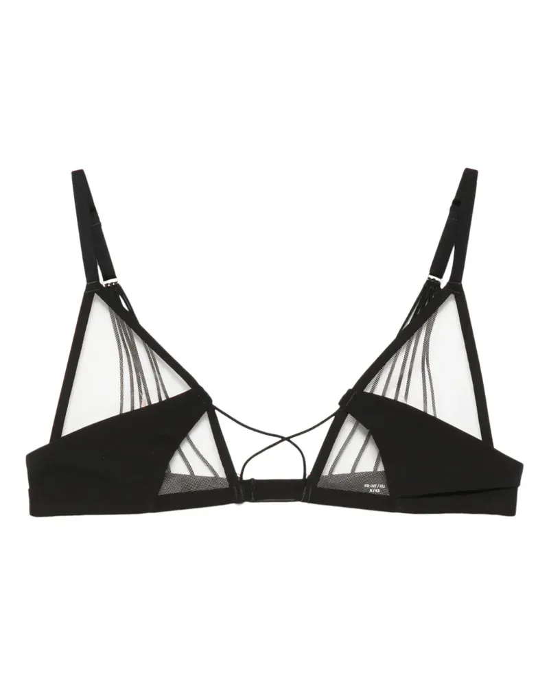 Rick Owens x Livy Raw District lace triangle bra - Schwarz Schwarz