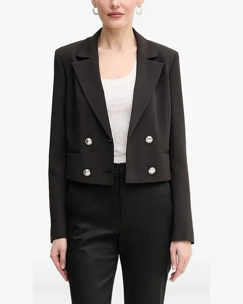 Guess Doppelreihiger Blazer mit Knopfdetail - Schwarz Schwarz