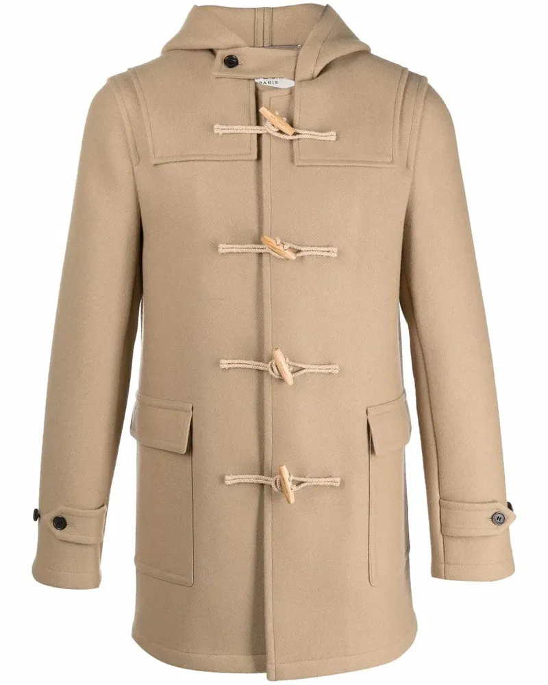 Saint Laurent Dufflecoat mit Kapuze - Nude Nude